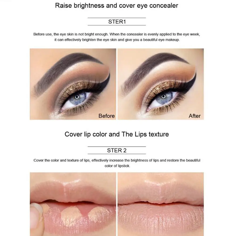

12ML Eye Makeup Moisturizing Concealer Natural Nude Make-up Isolating Cream Brighten Skin Primer Cosmetics