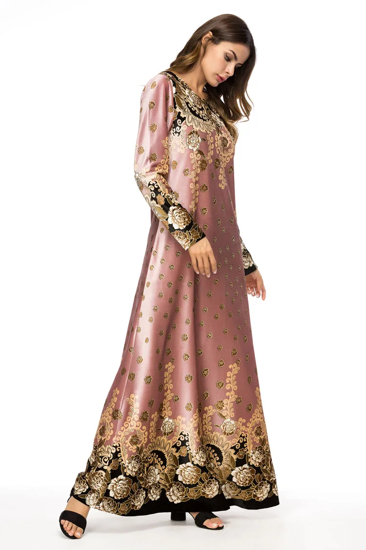 BNSQ Золотое бархатное платье горячей штамповки caftan Исламская одежда Турция