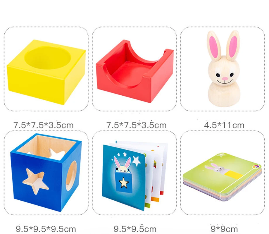 Деревянная коробка-головоломка для детей кролик Волшебная коробка игрушки