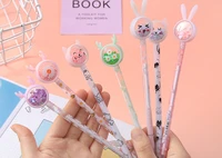 cute dreamlike bunny ear gel pen colorful paillette neutral pen school gel pen supply office stationery cartoon pen