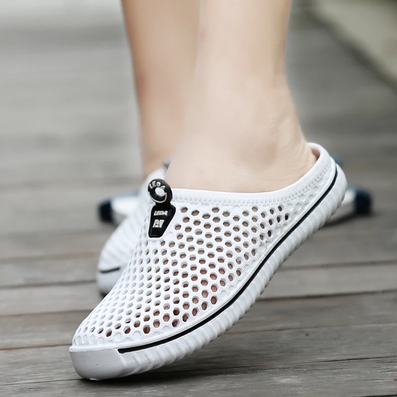 Мужская обувь пляжные повседневные мужские шлепанцы сандалии унисекс с вырезами