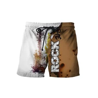 3d print mens shorts summer beach shorts love saxophone rock music painting art pants culture casual fashion streetwear