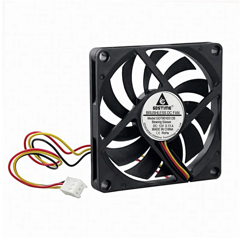 Gdstime 1 шт. DC 12 В 80 мм x 10 8 см 3Pin FG 8010 бесщеточный кулер постоянного тока охлаждающий