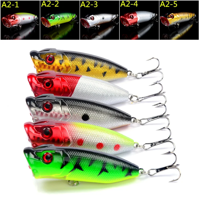 Лучшие водные рыболовные приманки жесткие 3D глаза два тройных крючка