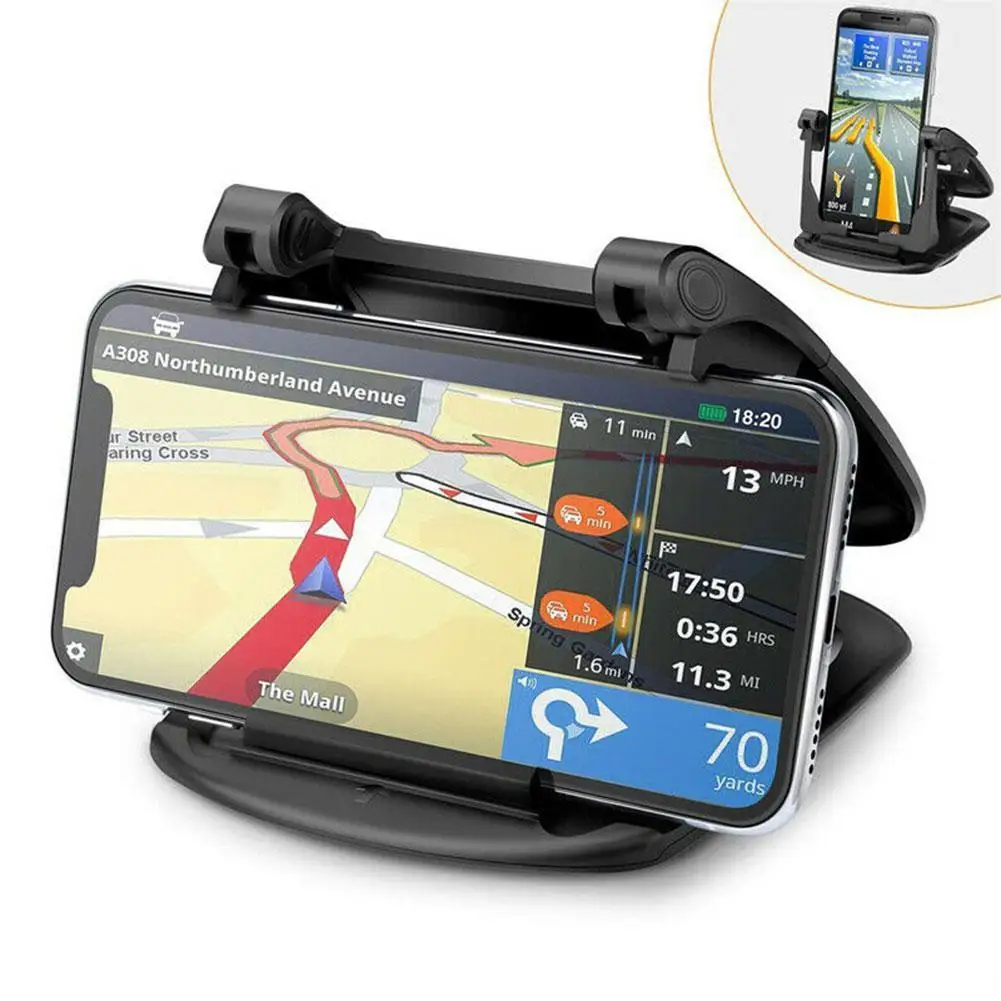 

Carbon Fiber Car Phone Holder Dashboard Universal 3.5 to 6.5 inch Mobile Phone Clip Mount Bracket For iPhone XR XS MAX GPS Stand