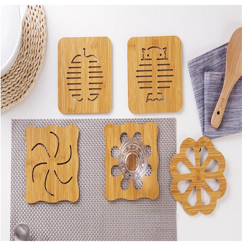 Кухонные столовые приборы с деревянной подставкой утолщенный коврик