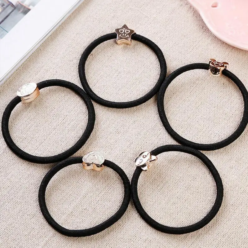 Резинки для волос в Корейском стиле металлические аксессуары ретро школьные