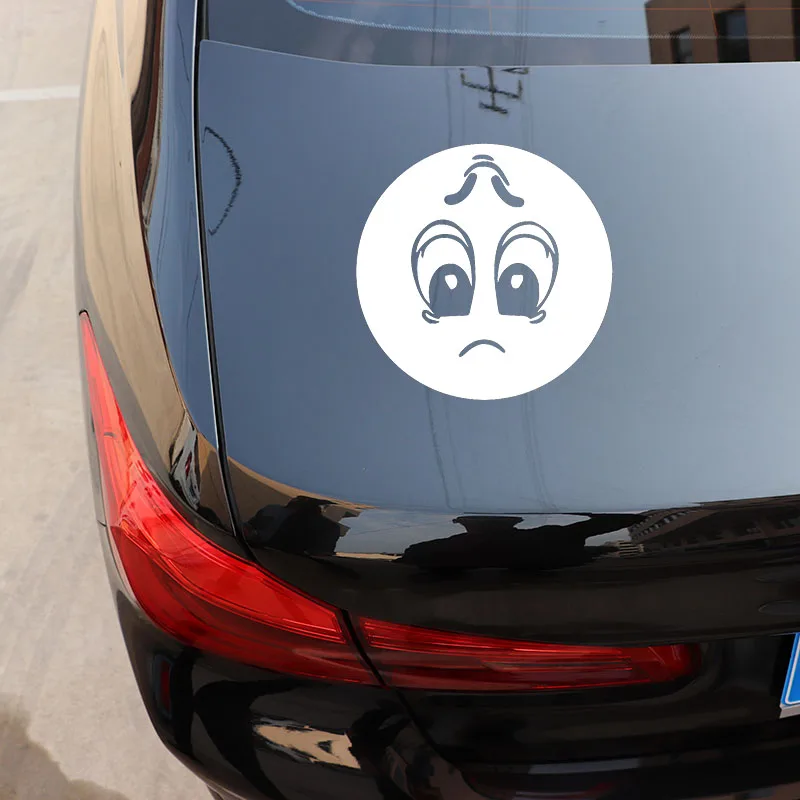 YJZT 15 7 х15 см с изображением грустного лица мультяшное украшение на окно