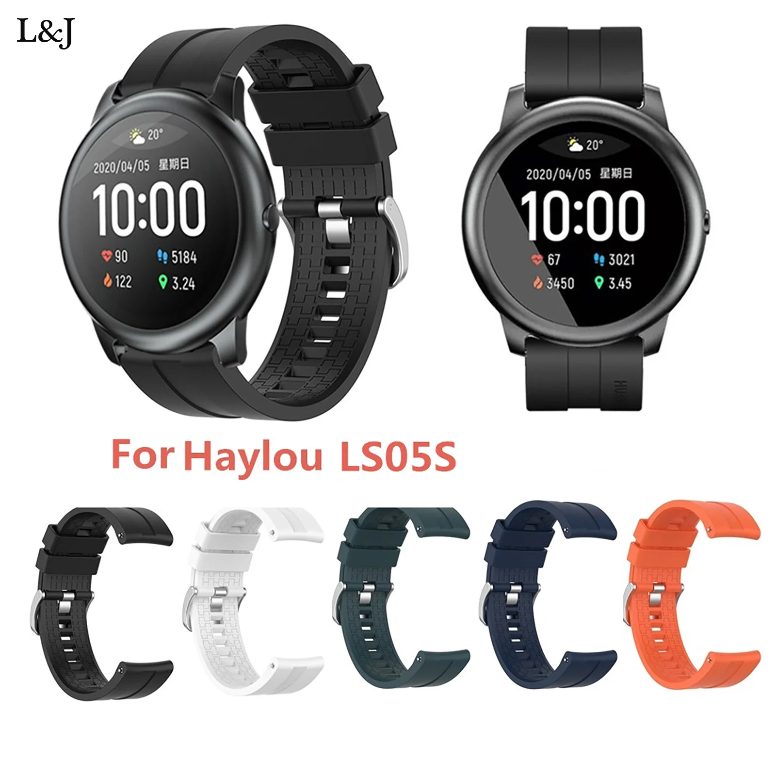 

Replacement Silicone Strap For Haylou-LS05S 22mm Solid Color Smartwatch Bracelet Accessories Wristband Strap Hot Sale #LR2