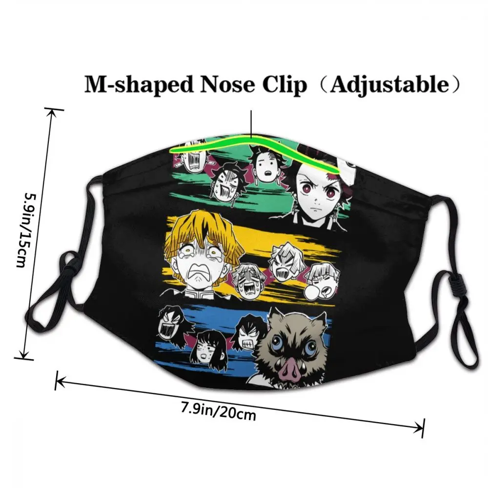 Demon Slayer Inosuke Hashibira Mask Anti Dust Reusable Kimetsu No Yaiba Face Protection Cover Men Respirator Mouth-Muffle | Аксессуары