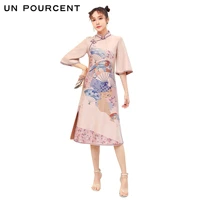 real shot retro chinese style womens clothing improved cheongsam suede young sweet girl midi dress vintage dress for women