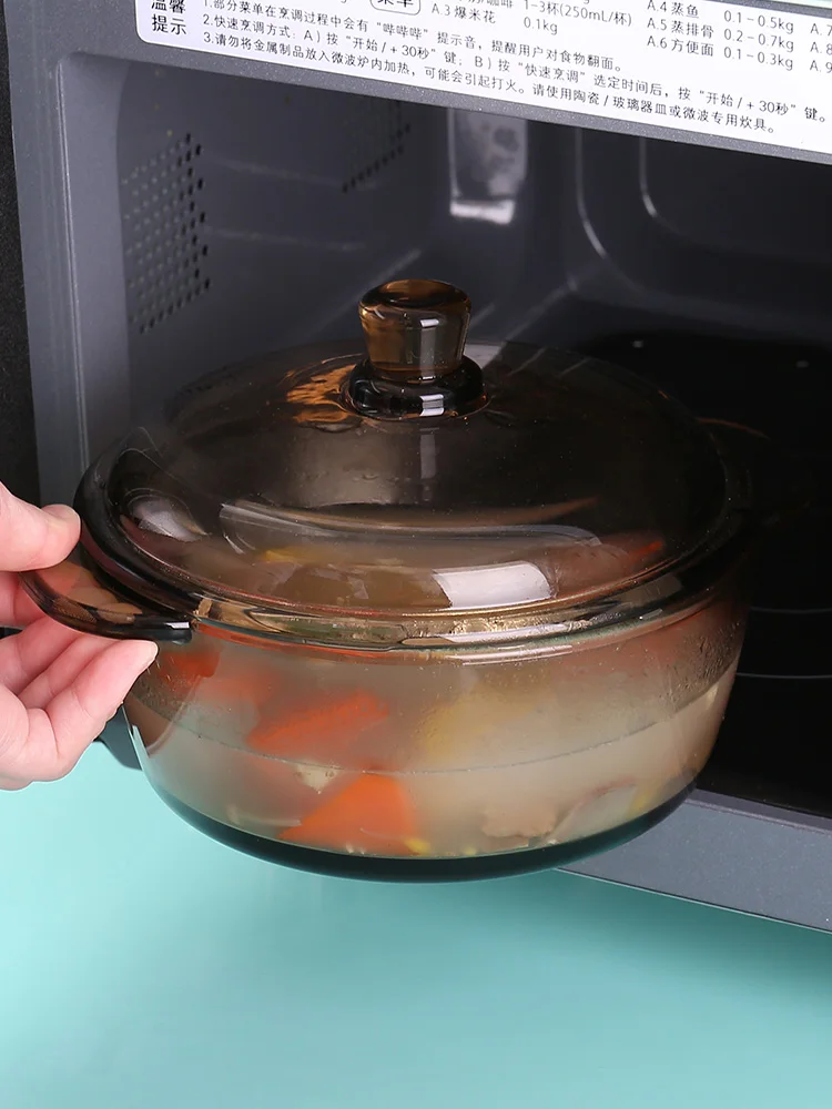 1L прозрачный Стекло миска для смешивания Лапша Быстрого Приготовления супа ramen