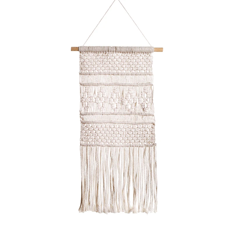 

Macrame Woven Wall Hanging Bohemia Tapestry Chic Room Geometric Tapestry Art Beautiful Home Decoration for Living Room