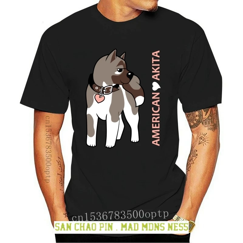 

American Akita T Shirts Cute Dog T Shirt For Men Print Men'S Normal Family Tshirt Online Cheaper Tops 2018 New 013742