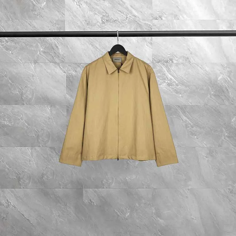 

Куртка мужская повседневная на молнии, верхняя одежда в стиле Хай-стрит, хип-хоп, пальто цвета хаки, жакет с отложным воротником, весна-осень