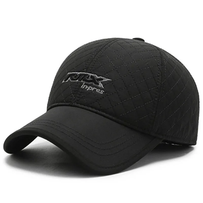 

Adjustable Size Men's Plush Thick Baseball Caps New Winter Warm Earmuffs Hats Snapback Cap Male Bone Casual Sports Cap Dad's Cap