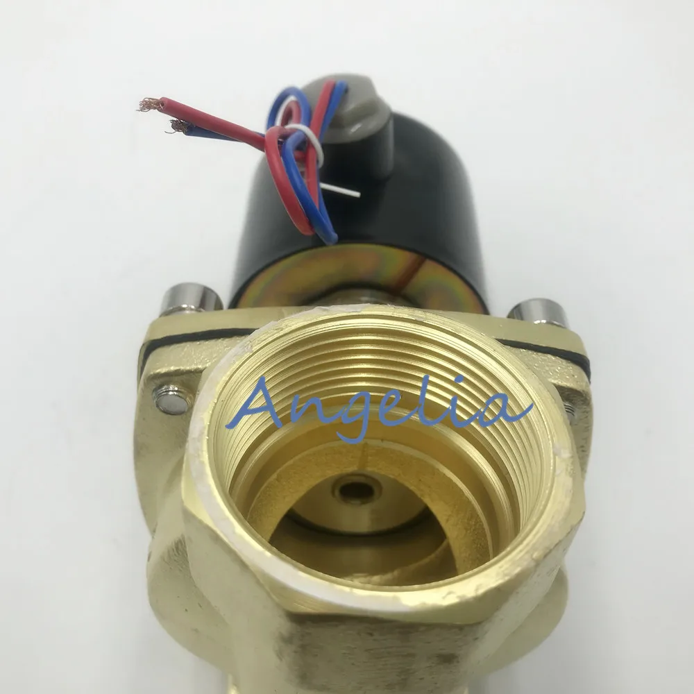 G1-1/4 &quotN/O AC220V/110В/24В латунь Электрический Соленоидный клапан вода газ воздух
