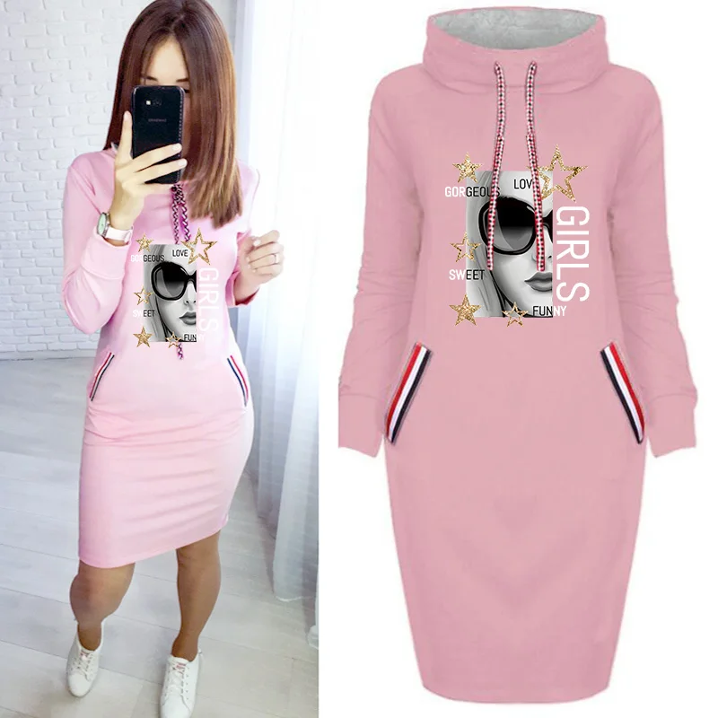 

Vogue Girl Printed Bodycon Dresses Women Dress Long Sleeve Plus Size Slim Casual Party Club Midi Dress Mujer Vestidos Femme Robe