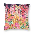 Сад собаки Грейхаунд собака квадратная наволочка домашний декор уиппет Sighthound Подушка с цветочным принтом крышка Подушка для автомобиля