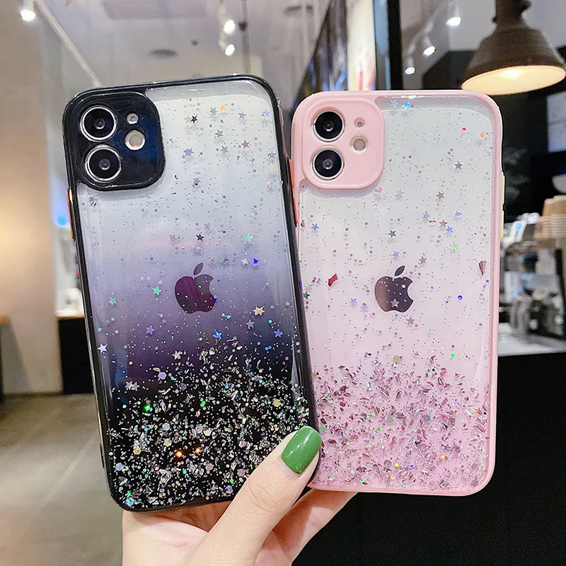 Glitter Case For Samsung A32 Cases Silicon Cover Samsung A51 A52 A71 A72 A31 A21S A12 A50 A30S A20 A11 A10s A02S A01 Core Fundas