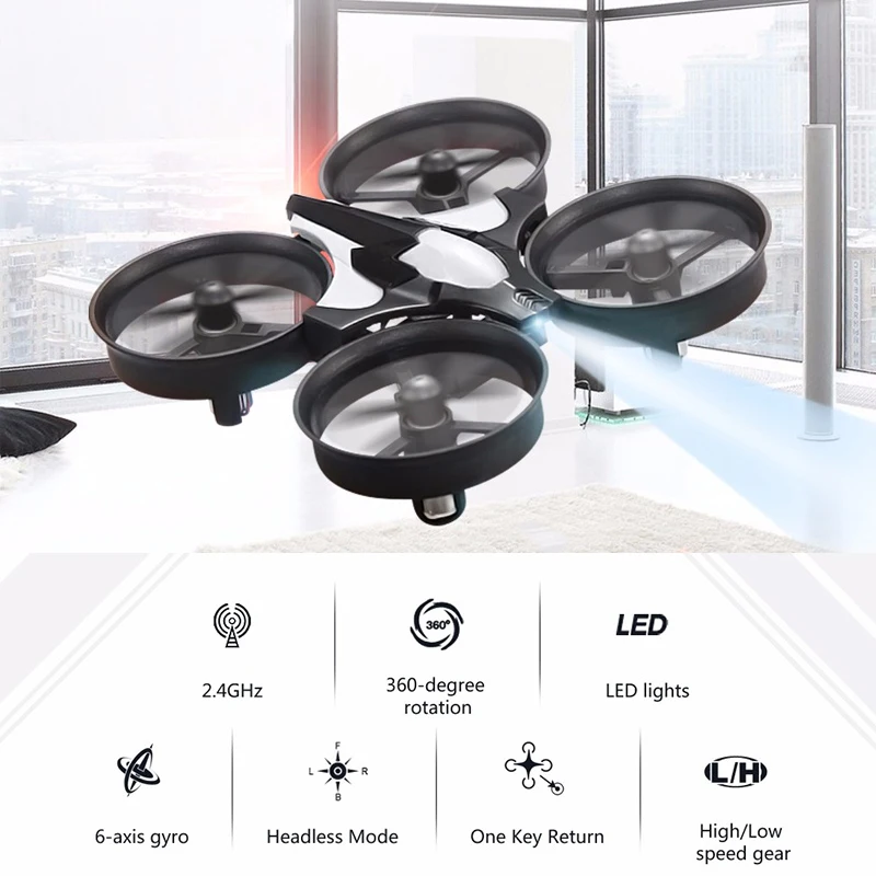 2 4G 6 Axis Gyro RC Квадрокоптер Hobby мини игрушка 3D Флип с возвратом по одной кнопке