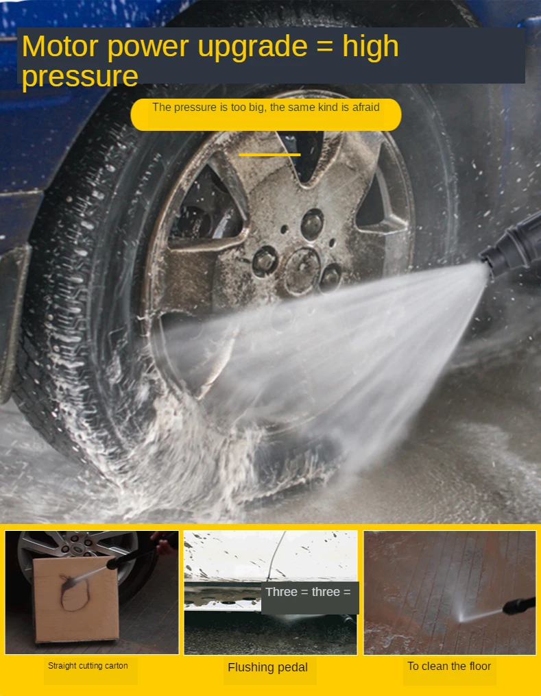 

High-pressure household car washing machine 220v high-power gun water pump automatic cleaning and portable