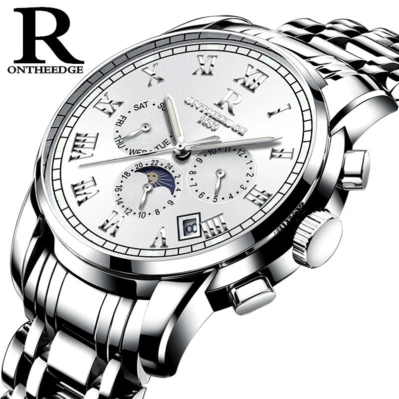 

Men's Watches Stainless Steel Chronograph Waterproof Luminous Sports Automatic Date Mechanical Watches Fashion Men's Watches