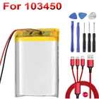 Сменный литий-полимерный аккумулятор 103450 3,7 в 2000 мАч, литий-полимерный аккумулятор для динамика Bluetooth