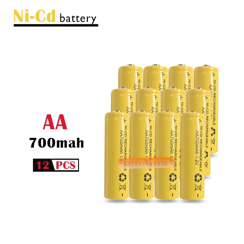 12x AA 700mAh 1 2 V Quanlity аккумуляторная батарея 2A батареи 500 раз | Электроника