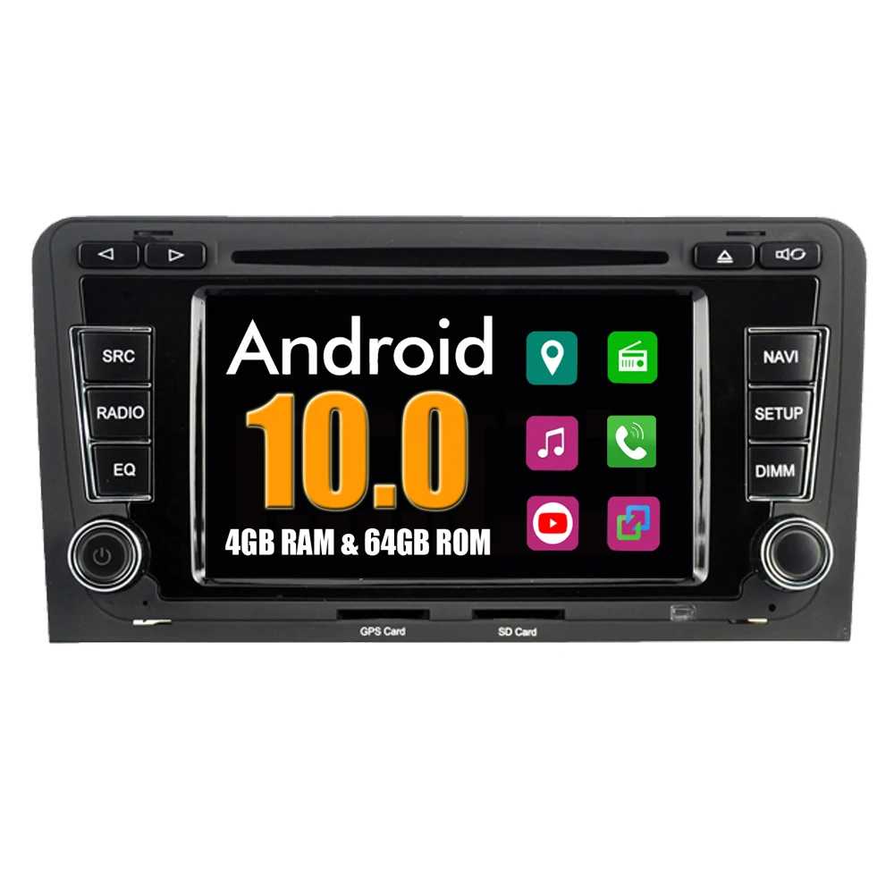 RoverOne Car Multimedia Player For Audi A3 S3 RS3 Android 10.0 Autoradio DVD Radio Stereo GPS Navigation Sat Navi Bluetooth | Автомобили и
