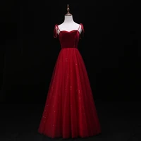 womens slash neck party dresses sexy red evening wedding banquet elegant prom long gown vestido