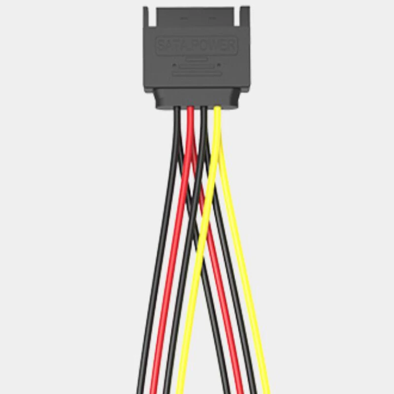 

4 Pcs SATA Power Splitter Cable,SSD Power Cable HDD Power Cable Hard Drive Power Cable SATA 15 Pin Male to 2XSATA 15 Pin