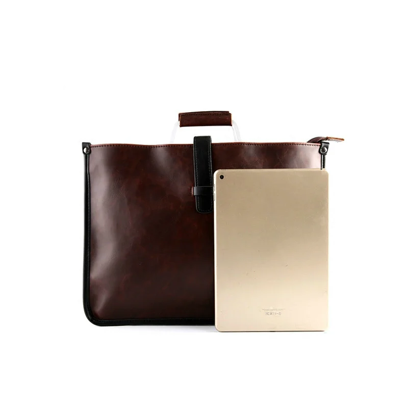 Korean male bag Vintage bag Men Ladies Handbag briefcase Men's casual one shoulder messenger trendy bag crazy horse leather bag