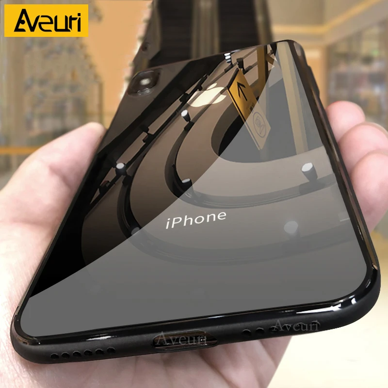 Прозрачный стеклянный Чехол 9H для телефона iPhone 12 Mini 11 Pro Max X XR XS MAX 7 8 Plus чехол SE 2020 6