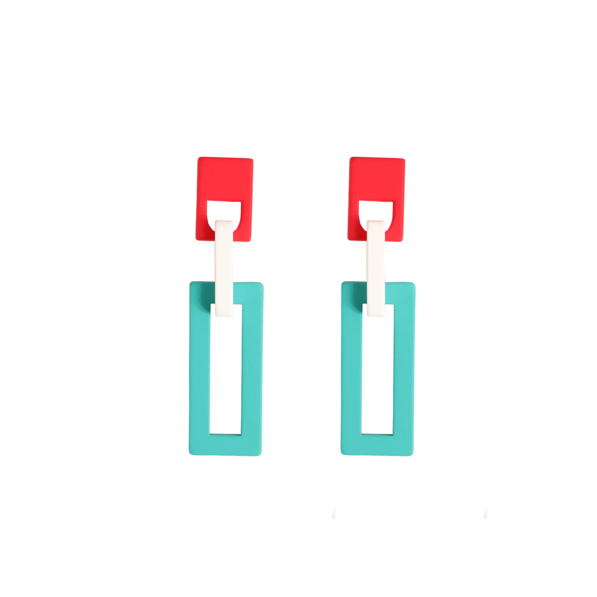 

Interesting Contrast Color Romantic Geometric Earrings Personality Design Sense Of Fashion Temperament Korean INS Trend Earrings