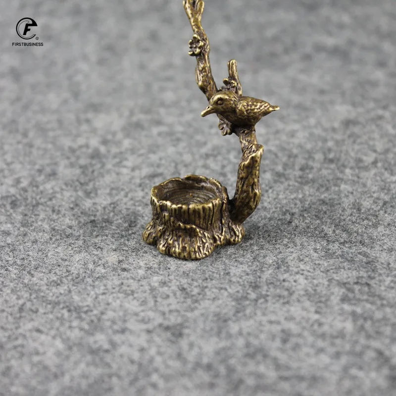 Античная Медная Волшебная слива дерево фотоэлемент креативная курильница в виде