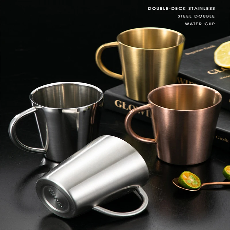 

European Creative Stainless Steel Water Cup Cute Mug Tea Cup Cold Cup Coffee Cup Beer Mug