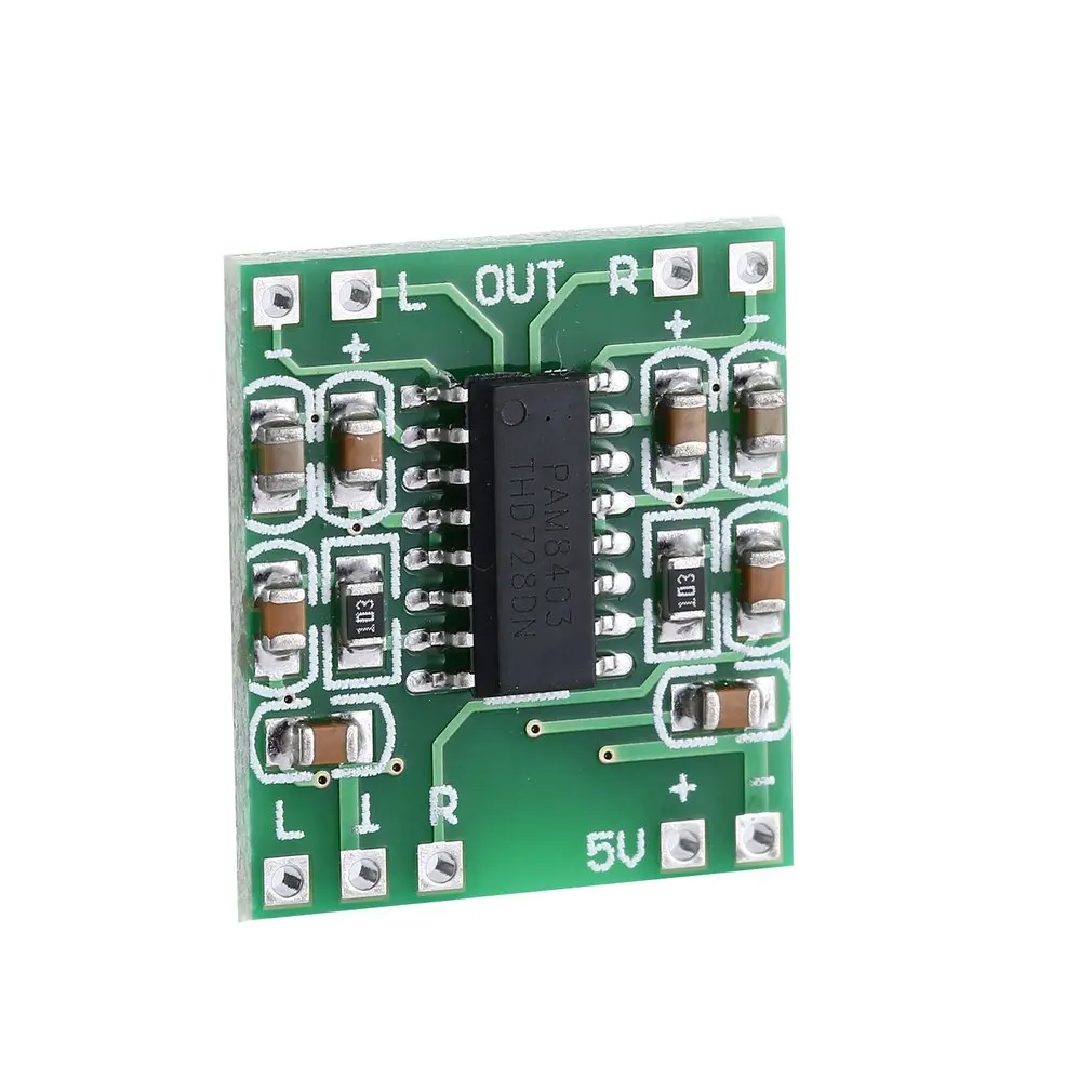 Супер мини плата цифрового усилителя PAM8403 5 В эффективная Плата мощности с