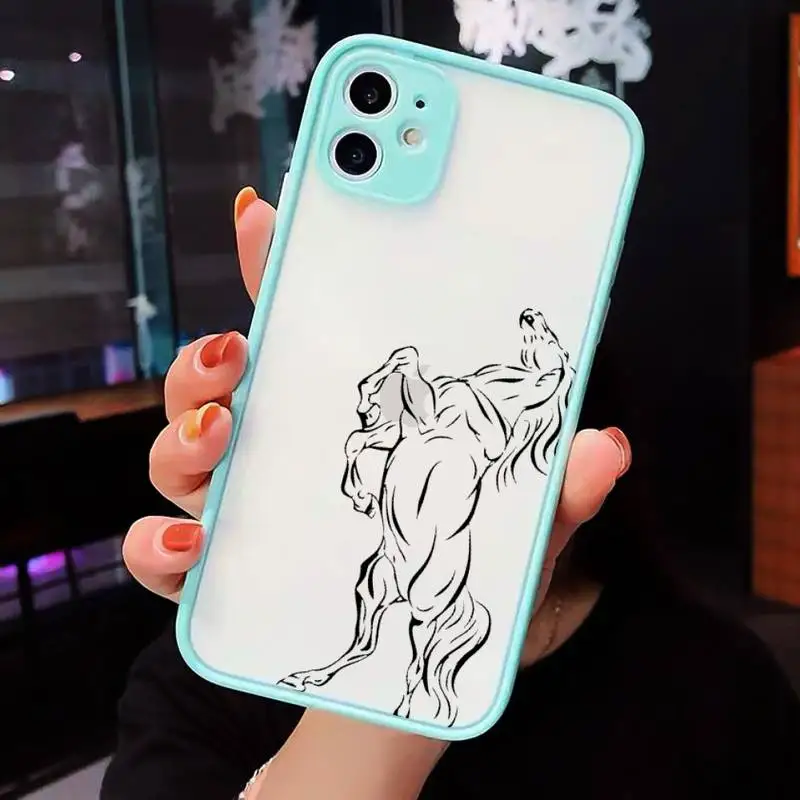 

Frederik The Great beauty horse Phone Case Clear Funda matte transparent For blue iPhone 7 8 x xs xr 11 12 pro plus max mini