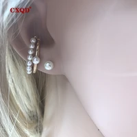 minimalist simulated round small pearl ear cuff earrings for women no piercing elegant earcuff clips jewelry wedding party gift
