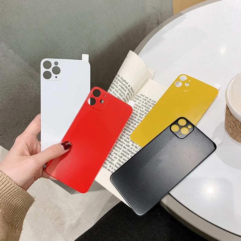 

Colorful Matte Film Wrap Skin Phone Back Sticker For iPhone 12 11 Pro Max Protective Camera Lens Sticker Cover Protector Film