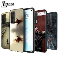 the walking dead twd silicone phone case for huawei p30 p20 p40 lite e pro p smart z plus 2019 p10 p9 lite black cover