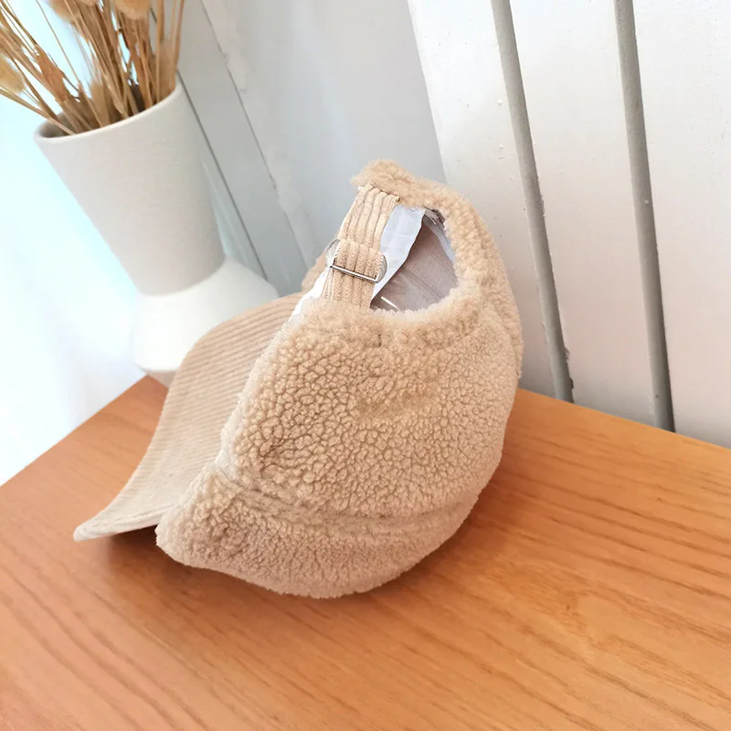 

Winter Cashmere Baseball Cap Corduroy Outdoor Leisure Warm Cap Snapback Hat Hip Hop Adjustable Unisex Sun Hat