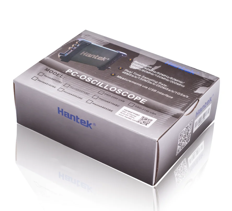 

Hantek6104BC 100MHz 1GSa/s Small Size High Cost Performance Pocket PC Automotive 4 Channel USB Oscilloscope
