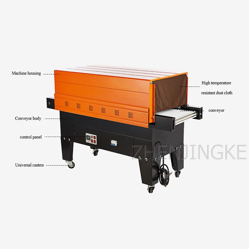 

Heat Shrinkable Film Packing Machine Fully Automatic Disinfection Tableware Cosmetic Gift Packaging Tools Heat Shrinking Machine