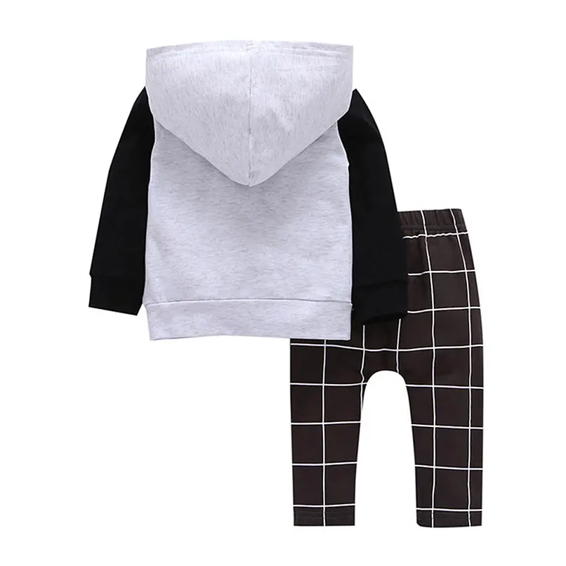 2pcs/set Top+Plaid Pants 0-6 Years hoodie Sweatshirt Baby Toddler Boy Girls Long Sleeve Autumn clothes Kids Outfit Play Mats | Детская
