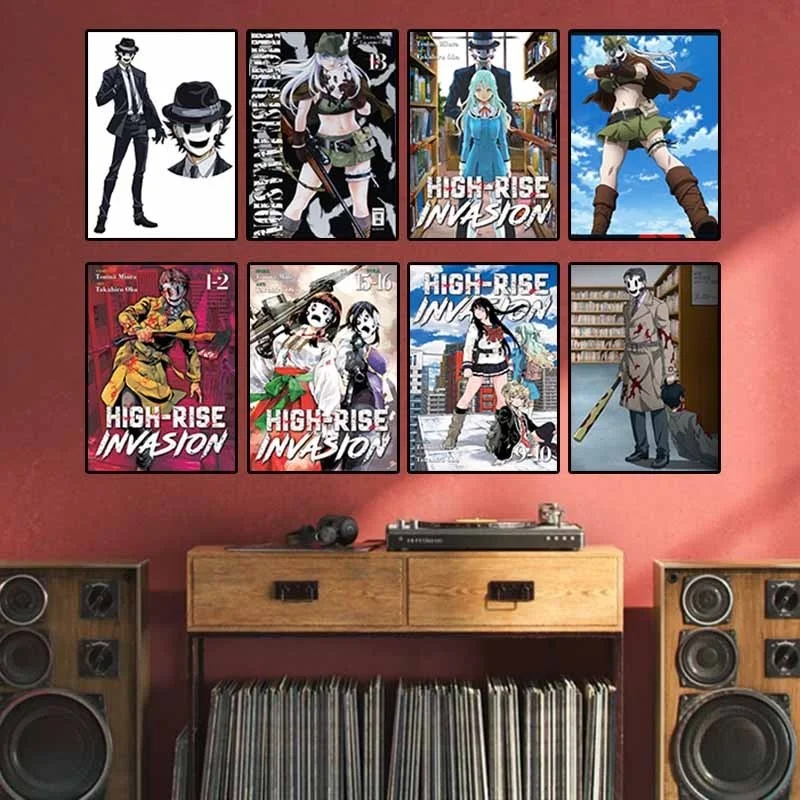 

5D DIY Diamond Painting Anime Vintage High-rise Invasion Poster Diamond Embroidered Cross Stitch Mosaic Picture Home Decoration