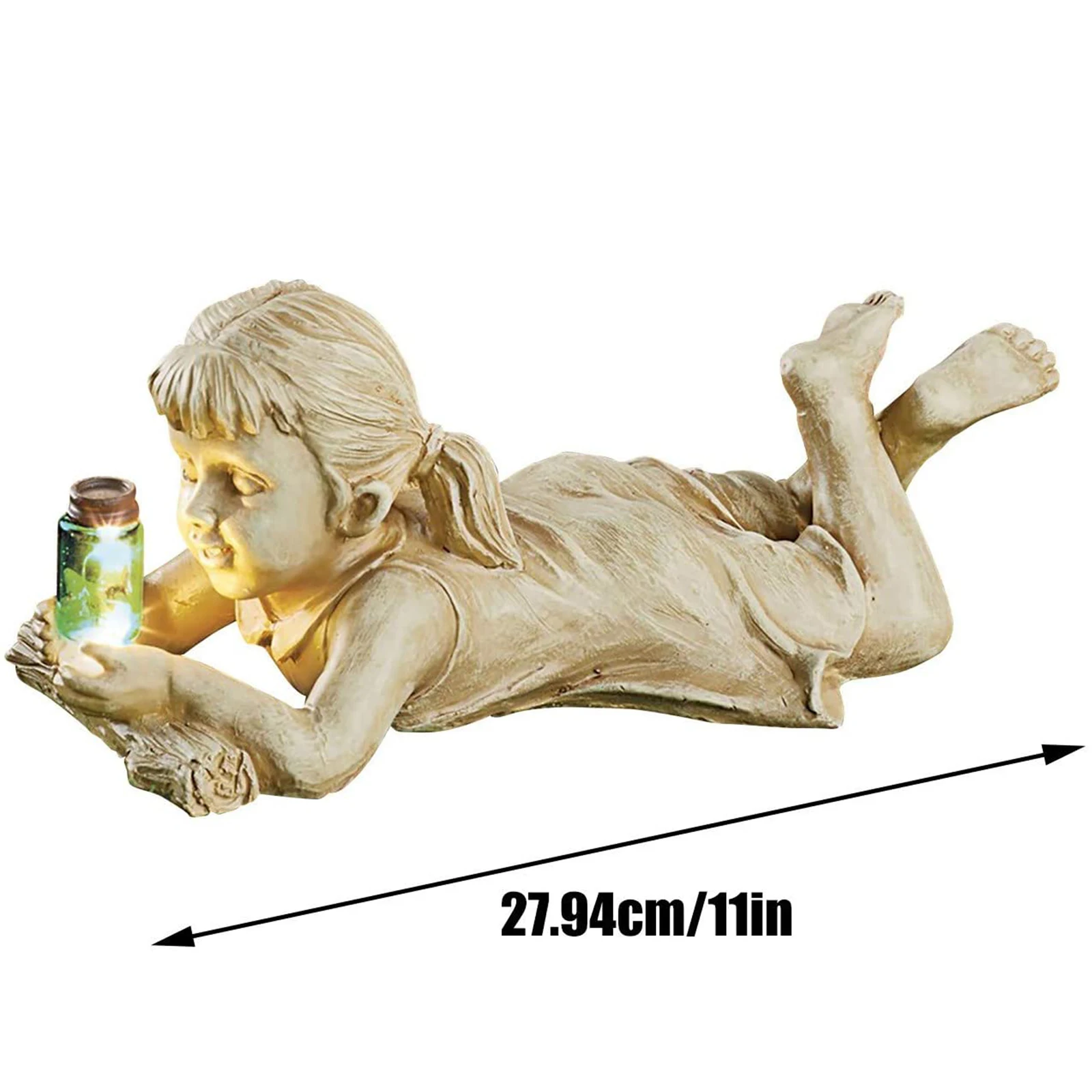 

Party Decoration LED Children Statue Solar Lighted Resin Sculpture Boy Girl Sculptures Outdoor Garden Decoration Ramadan 2021