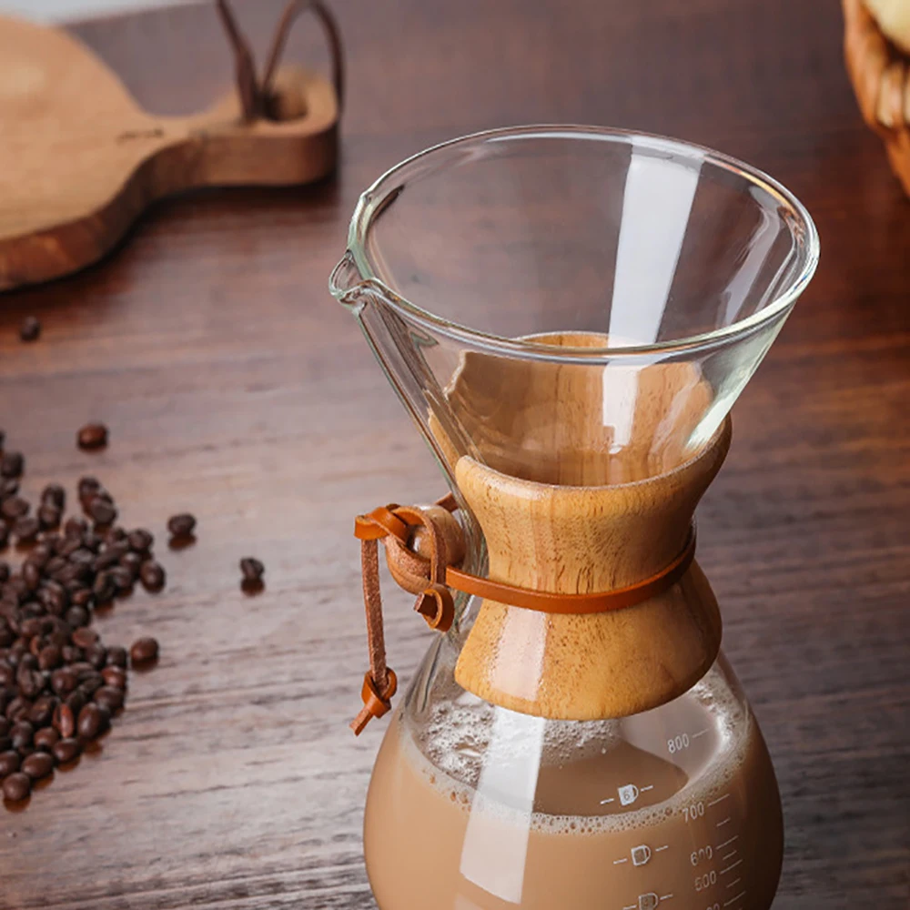 400 мл Классический Стекло эспрессо Кофе чайник Стиль залить машинный фильтр