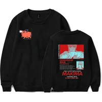 anime chainsaw man makima streetwear pullovers ulzzang crewneck sweatshirt aesthetic harajuku graphic tops